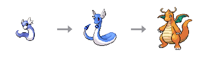 Dratini, Dragonair and Dragonite