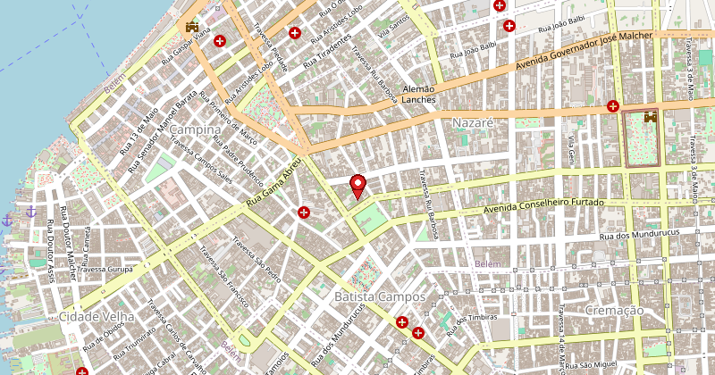 Map of Belém at the hunt's location